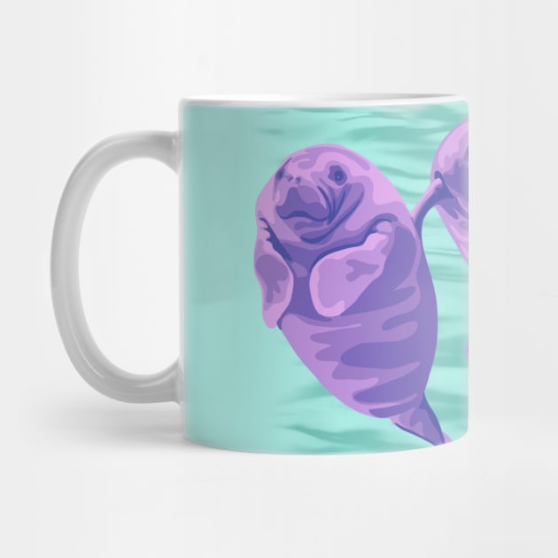 Purple Manatees by Slightly Unhinged